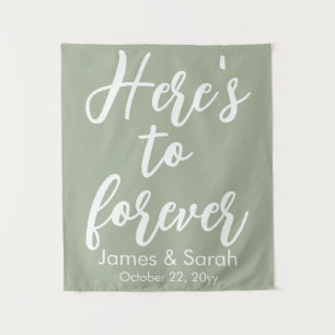 Tenture Sage Green Mariage fond d'écran Voici pour toujour