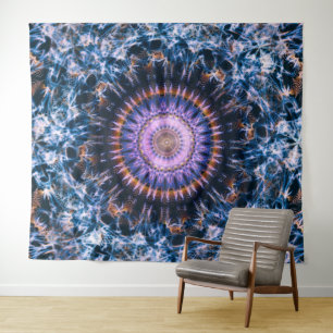 Tenture Sagittaire A Mandala d'Art Spatial Abstrait Lumine