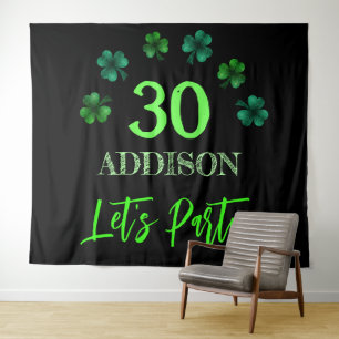 Tenture Saint Patrick Anniversaire Faisons la fête en arri