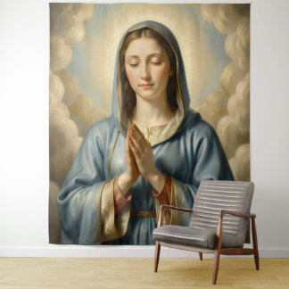 Tenture Sainte Mère de Dieu - Amour divin et protection