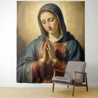 Tenture Sainte Mère de Dieu – Amour Divin & Protection