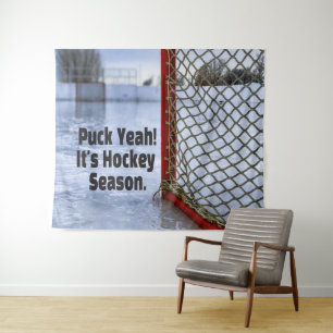 Tenture Saison de hockey glace froid drôle Humour canard