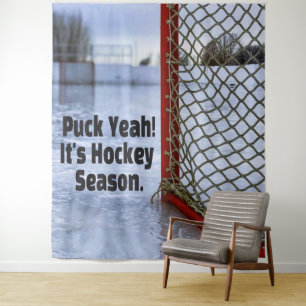 Tenture Saison de hockey glace froid drôle Humour canard