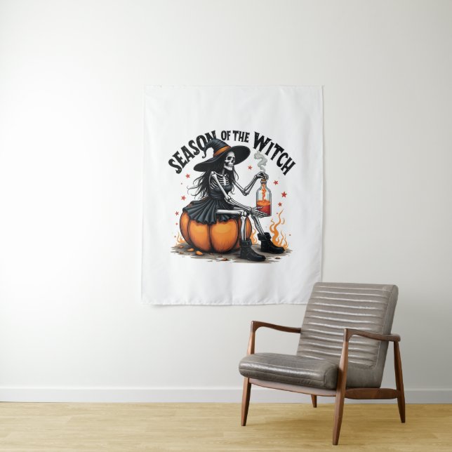 Tenture Saison De La Sorcière Éffrayante Hallowee Wtich (En situation)