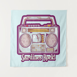Tenture Sardines Rock Funny 80's Stéréo