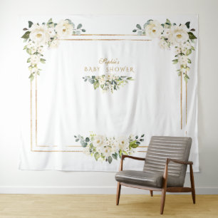 Tenture Savon Blanc Or Stand Photo Bébé