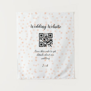 Tenture Scanner le code QR du site web de mariage pour les