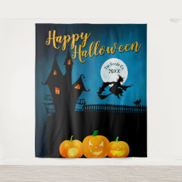 Tenture Scène effrayante d'Halloween | Fond personnalisé p