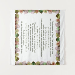 Tenture Scripture, Psaume 11, Green Gray Roses