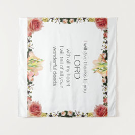 Tenture Scripture Psaume 9, Floral