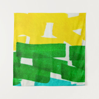 Tenture Seafoam Lilac Boho Hand Drawn Stroke. Fuchsia Hot 