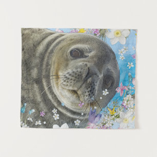Tenture Sealion de conte de Fairytale dans l'océan des fle