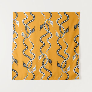 Tenture Seamless background of creeping decorative snakes
