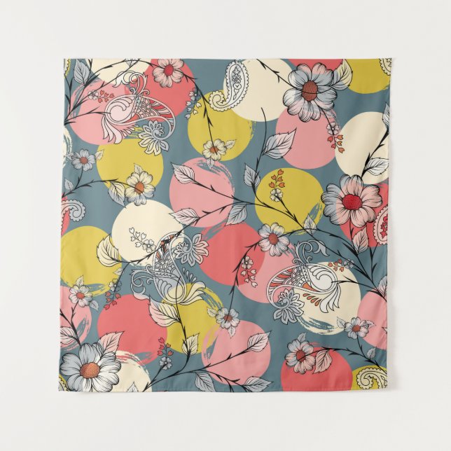Tenture Seamless flower pattern on backgroundfloral, patte (Devant)