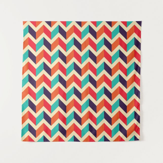 Tenture Seamless geometric pattern with zigzags background (Devant)