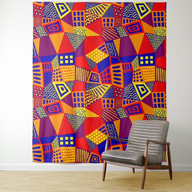 Tenture Segmenté Abstrait 070717 - Couleurs 01 (En situation)
