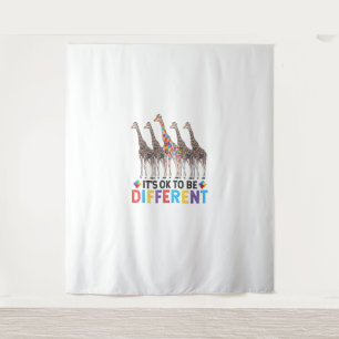 Tenture Sensibilisation sur l'autisme Cute Giraffe Animal
