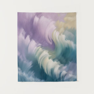 Tenture Serene Pastel Abstrait Wave Dreamy Art