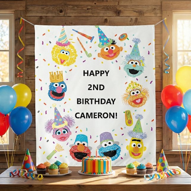 Tenture Sesame Street Pals Confetti Birthday Welcome (Créateur téléchargé)