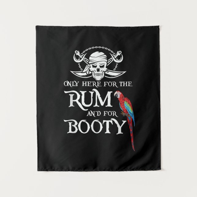 Tenture Seulement    IciRhum Et Booty Pirate & Parrot Pira (Devant)