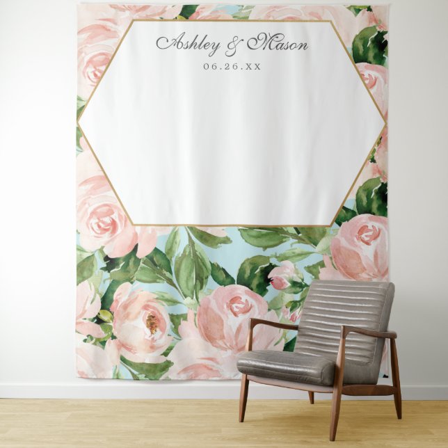 Tenture Shabby Chic Mariage Arrière-plan Photo Booth (En situation)