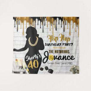 Tenture Shorty's 40 90's Hip hop Birthday Drip Backdrop