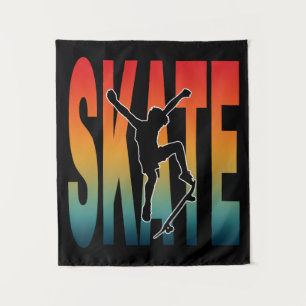 Tenture Silhouette de skateboard