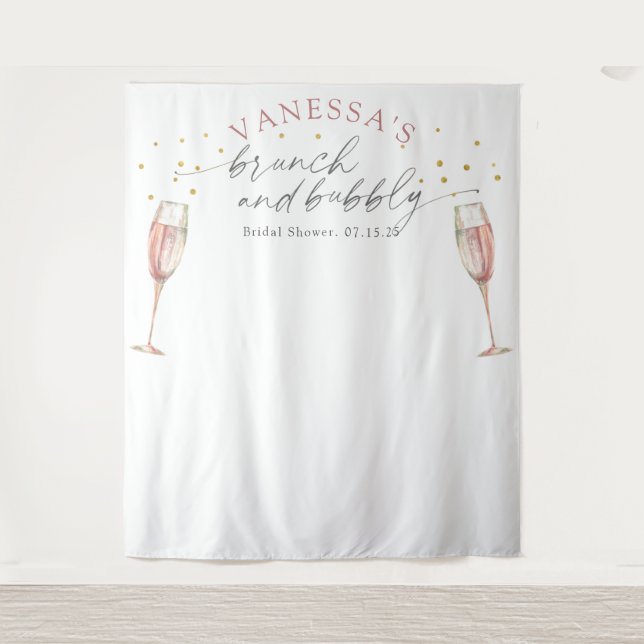 Tenture Simple arrière-plan de baby shower de mariage avec (Devant)