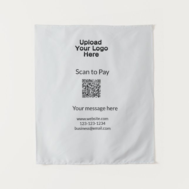 Tenture Simple balayage minimal pour payer Ajouter un logo (Devant)