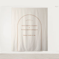 Simple Boho Arch Ivory Mariage fond photo