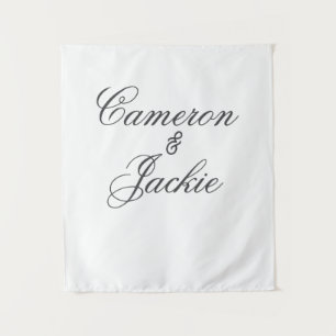 Tenture Simple couple de mariage nom calligr stylé