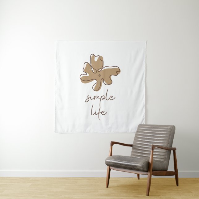 Tenture Simple Life Minimalism Tapestry (En situation)