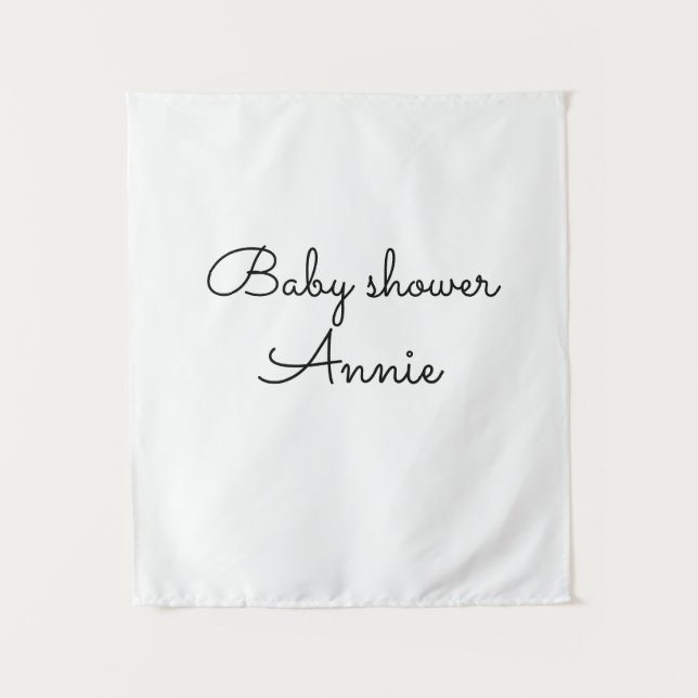 Tenture simple minimum ajouter votre nom baby shower texte (Devant)