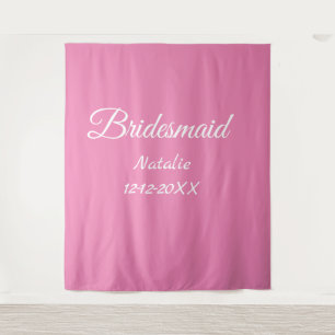 Tenture Simple minimum rose bridesmaid ajouter le nom de l