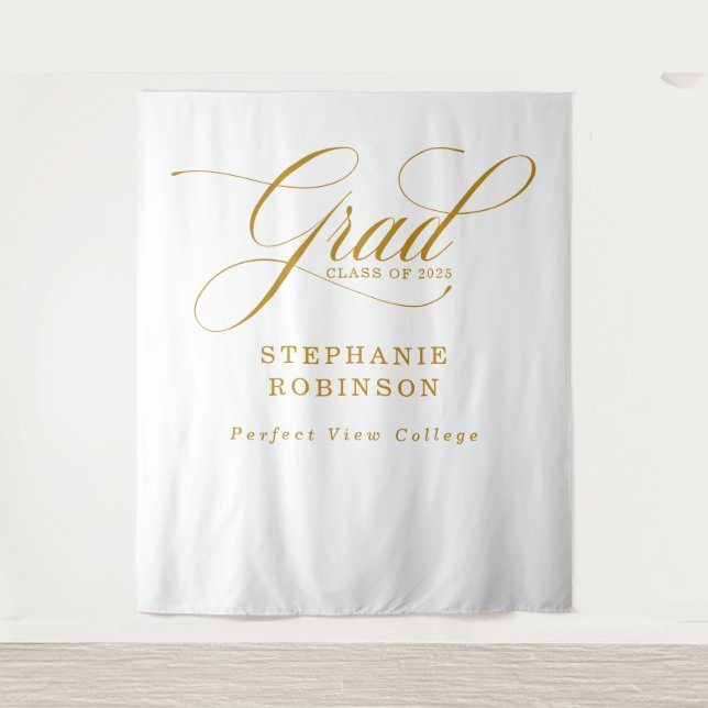 Tenture Simple Moderne Script Gold Grad arrière-plan photo (Devant)