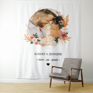 Tenture Simple Panneau de Bienvenue de Mariage Casual avec