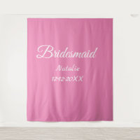 Simple texte minimal rose demoiselle d'honneur ajo