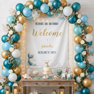 Tenture Sirènes et mariage Fête de fiançailles océanique p