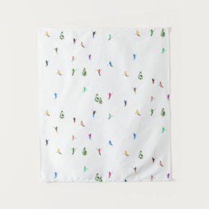 Tenture Ski alpin d'hiver Ski Ski Ski Motif