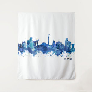 Tenture Skyline bleu Kiev Ukraine