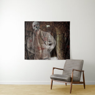 Tenture SlipperyJoe's Halloween transparent homme fantomat