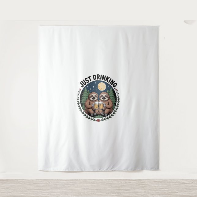 Tenture Sloth Randonnée avec l'équipe de boisson (Devant)