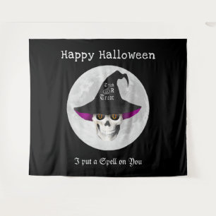 Tenture Soirée de sorcière d'Halloween effrayante