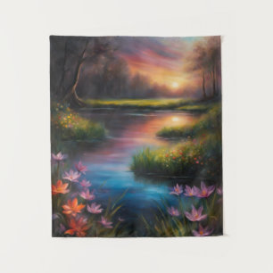 Tenture Solaire Eclipse Spring Fleurs sauvages Stream Sun 