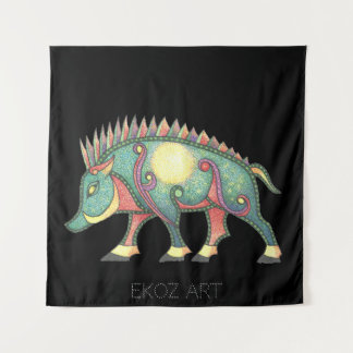 Tenture Soleil chevalier Pictish