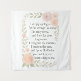 Tenture Sorry/Apology\ Forgiveness Floral