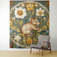 souris et fleurs Art nouveau