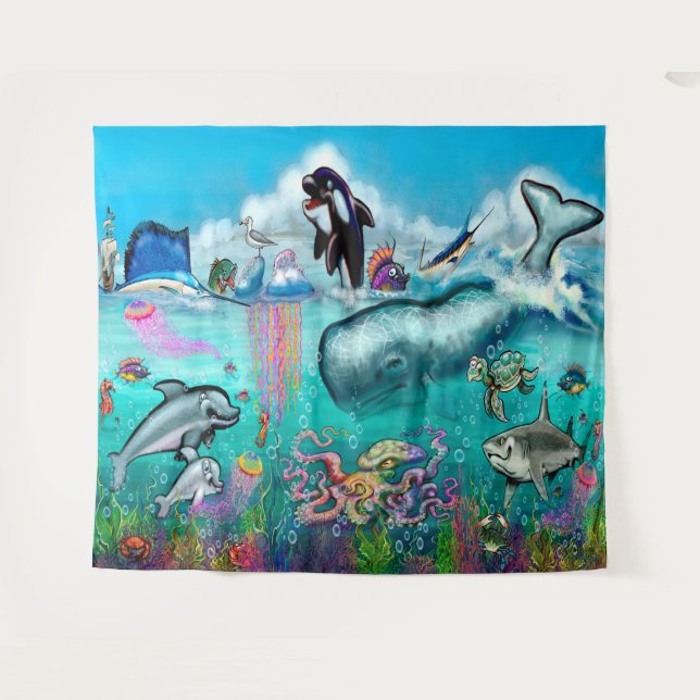 Tenture Sous la mer (Devant (Horizontal))