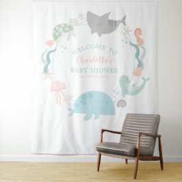 Tenture Sous L'Invitation Du Baby shower Maritime