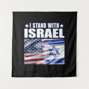 Tenture Soutien à Israël Je suis avec Israël 